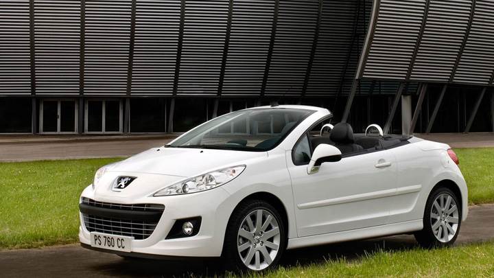 Peugeot 207 CC Restyled In White Side Pose